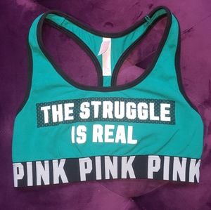 PINK "The Struggle Is Real" Sports Bra